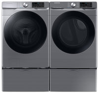 Samsung 5.2 Cu. Ft. Front-Load Washer and 7.5 Cu. Ft. Gas Dryer - Platinum | Laveuse à chargement frontal de 5,2 pi³ et sécheuse à gaz de 7,5 pi³ de Samsung - platine | SAFL630G