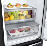 LG 12 Cu. Ft. Counter-Depth Bottom-Freezer Refrigerator with Wine Rack - LBNC12241P - Refrigerator in Matte Black 