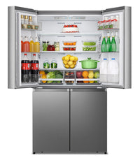 Hisense 21.5 Cu. Ft. Counter-Depth Four-Door Refrigerator - RQ22N6ASD | Réfrigérateur Hisense de 21,5 pi³ de profondeur comptoir à quatre portes - RQ22N6ASD | RQ22N6AS