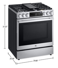 LG STUDIO 6.3 Cu. Ft. InstaView® Gas Slide-In Range - LSGS6338F | Cuisinière à gaz encastrée LG STUDIO de 6,3 pi³ avec hublot InstaViewMD - LSGS6338F | LSGS633F