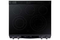 Samsung 6.3 Cu. Ft. Slide-In Electric Range with True Convection - NE63T8711SG/AC - Electric Range in Black Stainless Steel 