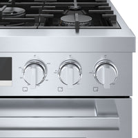 Bosch 800 Series 3.7 Cu. Ft. Industrial-Style Freestanding Gas Range - HGS8055UC | Cuisinière à gaz amovible Bosch de série 800 de 3,7 pi3 de style industriel - HGS8055UC | HGS8055U