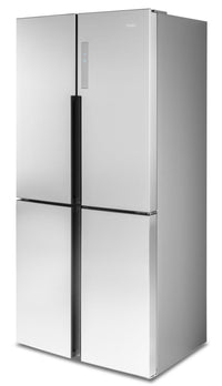 Haier 16.4 Cu. Ft. Quad-Door Refrigerator - QHE16HYPFS | Réfrigérateur à 4 portes Haier de 16,4 pi³ - QHE16HYPFS | QHE16HYS