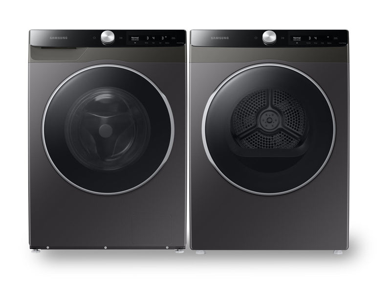 Samsung 2.5 Cu. Ft. Front-Load Washer and 4 Cu. Ft. Electric Dryer - Inox Grey | Laveuse à chargement frontal de 2,5 pi³ et sécheuse électrique de 4 pi³ de Samsung – gris inox | SAFL690G