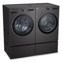 LG 5.8 Cu. Ft. Smart Front-Load Washer and 7.4 Cu. Ft. Electric Dryer - Black Steel | Laveuse intelligente à chargement frontal de 5,8 pi³ et sécheuse électrique de 7,4 pi³ de LG - acier noir | LGFL670B