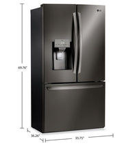 LG 28 Cu. Ft. French-Door Refrigerator with ThinQ® Technology - LRFS28XBD | Réfrigérateur LG 28 pi³ à portes françaises avec la technologie ThinQMD - LRFS28XBD | LRFS28XD