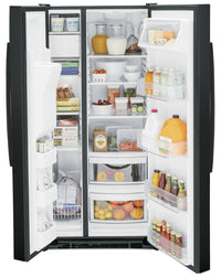 GE 23 Cu. Ft. Side-by-Side Refrigerator - GSS23GGPBB | Réfrigérateur GE de 23 pi3 à compartiments juxtaposés - GSS23GGPBB | GSS23GGB