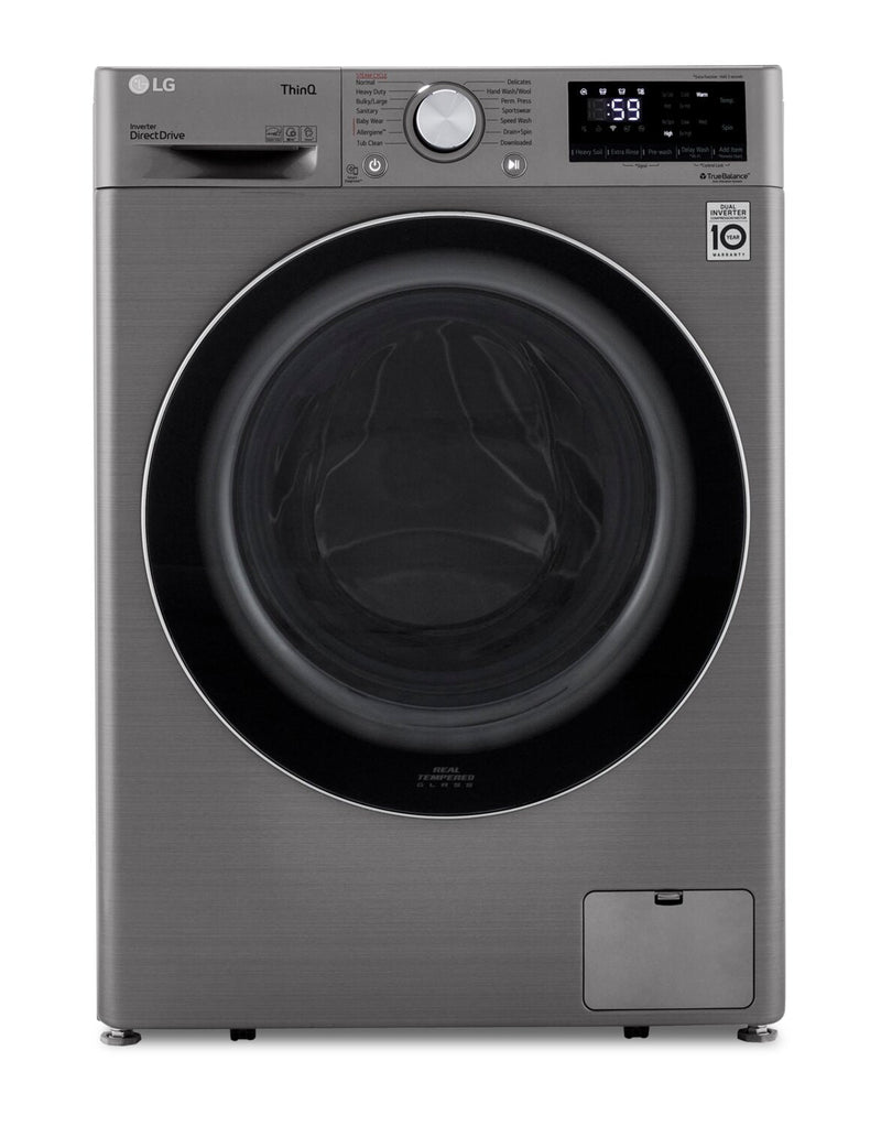 LG 2.6 Cu. Ft. Smart Front-Load Washer - WM1455HPA | Laveuse intelligente LG à chargement frontal de 2,6 pi3 – WM1455HPA | WM1455HP