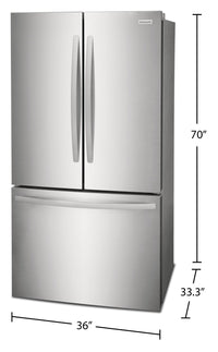 Frigidaire 28.8 Cu. Ft. French-Door Refrigerator - FRFN2823AS | Réfrigérateur Frigidaire de 28,8 pi³ à portes françaises - FRFN2823AS | FRFN282S