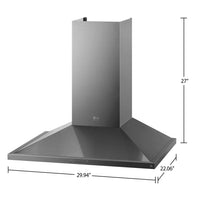 LG STUDIO 30" Wall-Mount Chimney Hood - LSHD3089BD | Hotte cheminée murale LG STUDIO de 30 po - LSHD3089BD | LSHD308D