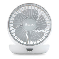 iHome 2-in-1 Compact Fan + Sleep Therapy Sound Machine - White | Ventilateur compact + machine sonore pour le sommeil de iHome | IF100WSM