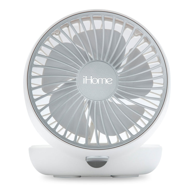 iHome 2-in-1 Compact Fan + Sleep Therapy Sound Machine - White | Ventilateur compact + machine sonore pour le sommeil de iHome | IF100WSM