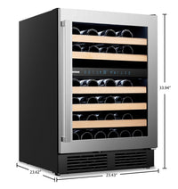 Hisense 4.9 Cu. Ft. 46-Bottle Dual Zone Wine Cooler - HWD46029SS | Refroidisseur à vin à 2 zones Hisense de 4,9 pi3 pour 46 bouteilles - HWD46029SS | HWD4629S