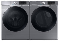 Samsung 5.2 Cu. Ft. Front-Load Washer and 7.5 Cu. Ft. Electric Dryer - Platinum | Laveuse à chargement frontal de 5,2 pi³ et sécheuse électrique de 7,5 pi³ de Samsung - platine | SAFL630P
