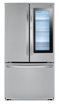 LG 23 Cu. Ft. InstaView™ Counter-Depth Refrigerator with Ice Maker - LFCC23596S | Réfrigérateur LG de 23 pi³ de profondeur comptoir avec hublot InstaViewMD et machine à glaçons - LFCC23596S | LFCC235S