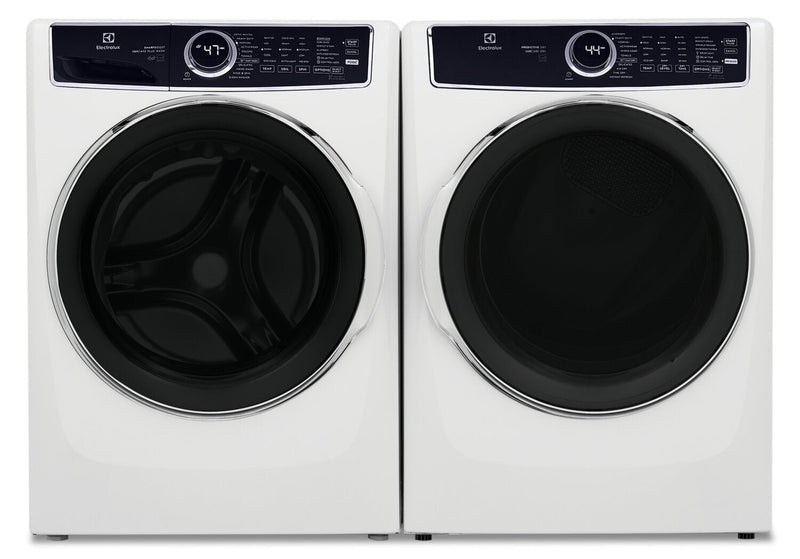Electrolux 5.2 Cu. Ft. Front-Load Washer and 8 Cu. Ft. Electric Dryer - White | Laveuse à chargement frontal de 5,2 pi³ et sécheuse électrique de 8 pi³ de Electrolux – blanches | ELFL763W