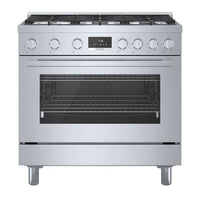 Bosch 800 Series 3.5 Cu. Ft. Dual Fuel Freestanding Range - HDS8655C | Cuisinière hybride amovible Bosch de série 800 - HDS8655C | HDS8655C