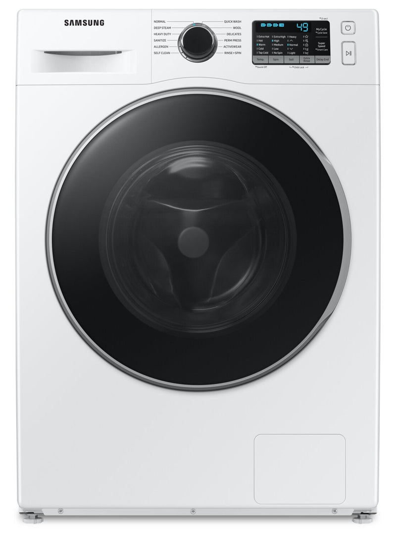 Samsung 2.9 Cu. Ft. Front-Load Washer with Super Speed - WW25B6800AW/AC | Laveuse Samsung à chargement frontal de 2,9 pi3 avec fonction Super Speed - WW25B6800AW/AC | WW25B68W