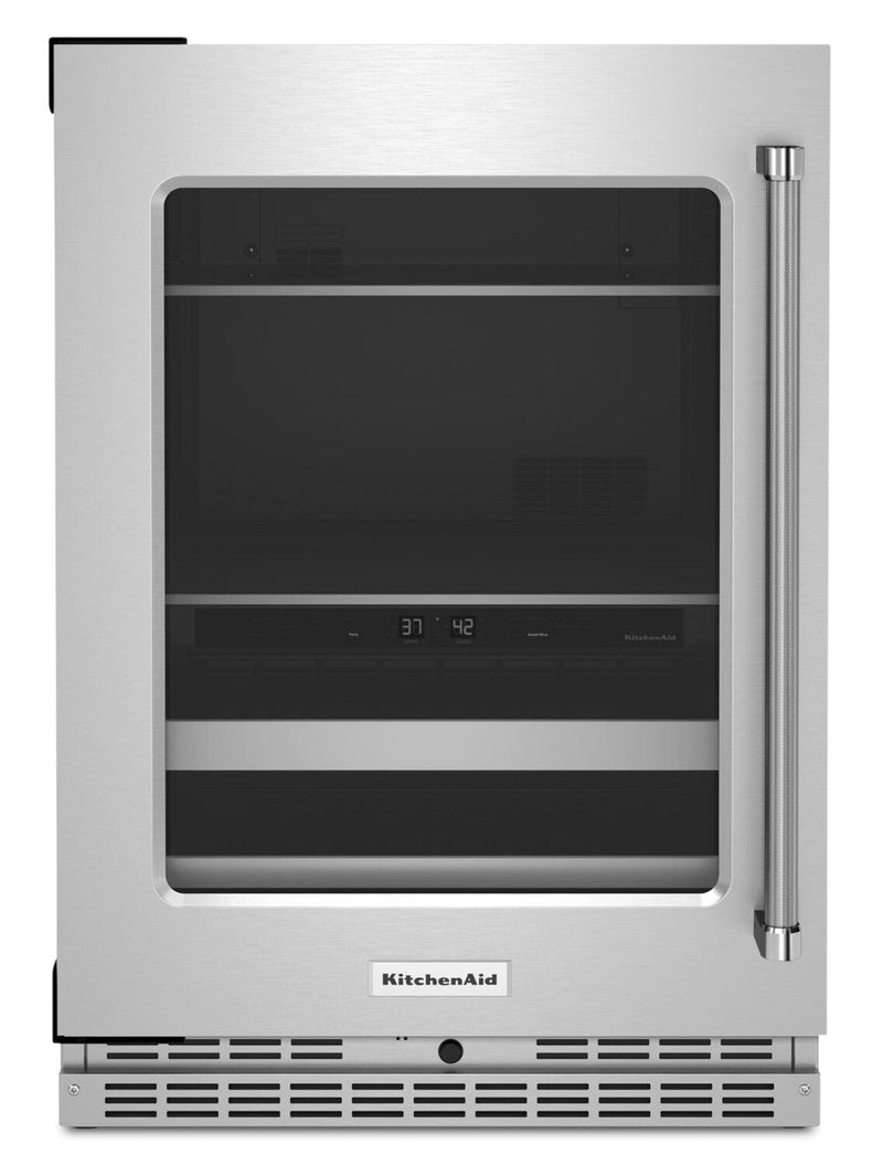KitchenAid 4.9 Cu. Ft. 14-Bottle Beverage Centre with Left-Swing Door - KUBL314KSS | Refroidisseur à boissons KitchenAid 4,9 pi3 14 bouteilles, charnières de porte à gauche - KUBL314KSS | KUBL314S