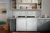 Whirlpool 5.2 Cu. Ft. Top-Load Washer and 7 Cu. Ft. Electric Dryer - White | Laveuse à chargement par le haut de 5,2 pi³ et sécheuse électrique de 7 pi³ de Whirlpool - blanches | WHTL501L