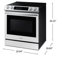Samsung Bespoke 6.3 Cu. Ft. Slide-In Electric Range with True Convection - NE63BB871112AC | Cuisinière électrique encastrée Bespoke Samsung de 6,3 pi3 à convection véritable - NE63BB871112AC | NE63BBWG