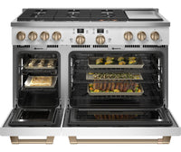 Café 48" Commercial-Style Dual Fuel Range with Griddle - C2Y486P4TW2 | Cuisinière hybride Café de 48 po de style commercial avec plaque chauffante - C2Y486P4TW2 | C2Y486TW