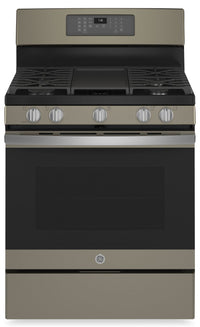 GE 5.0 Cu. Ft. Freestanding Gas Range with No-Preheat Air Fry - JCGB735EPES | 5,0 pi3 de GE Cuisinière à gaz amovible à convection avec friture à air sans préchauffage - JCGB735EPES | JCGB735E