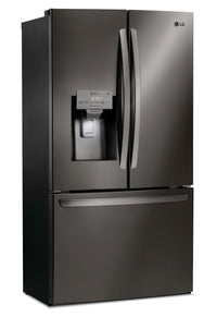 LG 22 Cu. Ft. Smart Counter-Depth French-Door Refrigerator - LFXC22526D - Refrigerator in PrintProof™ Black Stainless Steel