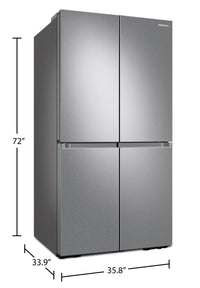 Samsung 29 Cu. Ft. 4-Door Refrigerator with FlexZone™ - RF29A9671SR/AC | Réfrigérateur Samsung de 29 pi³ à 4 portes avec compartiment FlexZoneMC – RF29A9671SR/AC | RF29A96S
