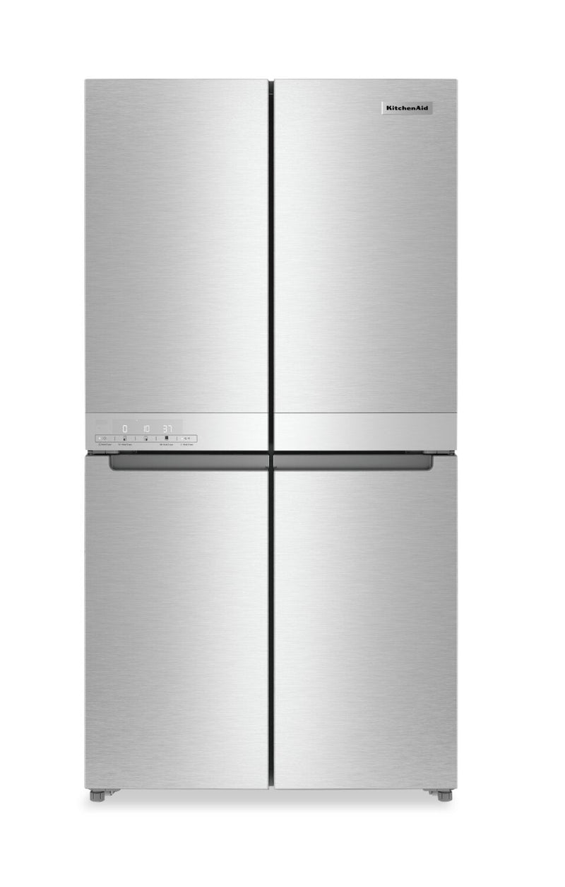 KitchenAid 19.4 Cu. Ft. Counter-Depth 4-Door Refrigerator - KRQC506MPS | Réfrigérateur KitchenAid de 19,4 pi³ à 4 portes de profondeur comptoir - KRQC506MPS | KRQC50PS