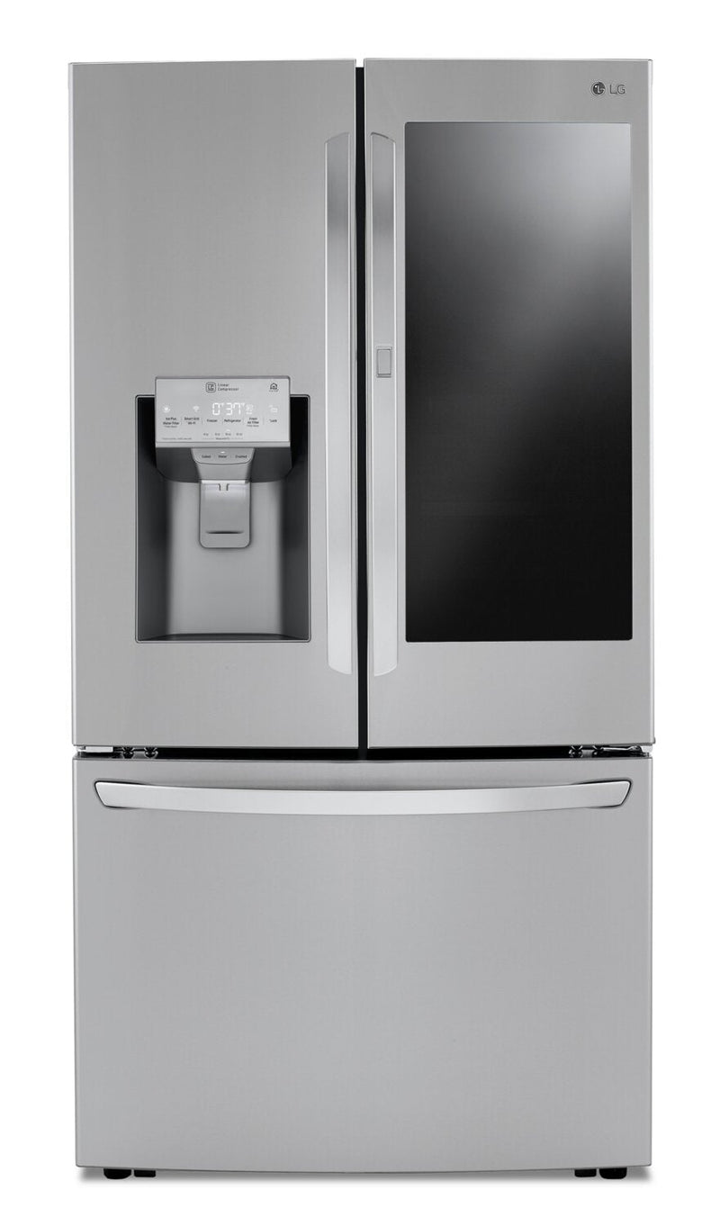 LG 23.5 Cu. Ft. French-Door Refrigerator with InstaView Door-in-Door® - LRFVC2406S - Refrigerator in PrintProof™ Stainless Steel