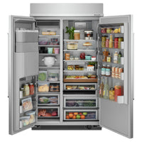KitchenAid 29.4 Cu. Ft. Built-In Side-by-Side Refrigerator - KBSD708MSS | Réfrigérateur encastré KitchenAid de 29,4 pi³ à compartiments juxtaposés - KBSD708MSS | KBSD708S