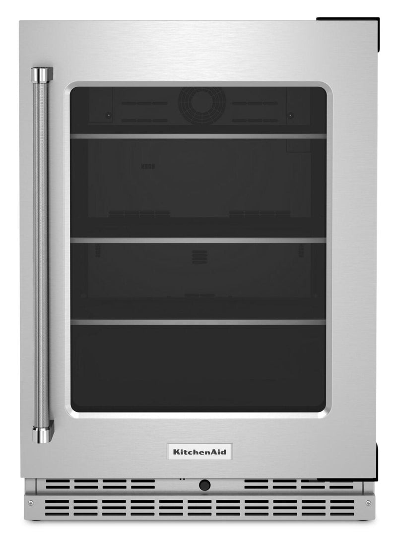 KitchenAid 5.2 Cu. Ft. Right-Opening Under-Counter Refrigerator - KURR314KSS | Réfrigérateur sous le comptoir KitchenAid de 5,2 pi³ avec ouverture vers la droite - KURR314KSS | KURR314S
