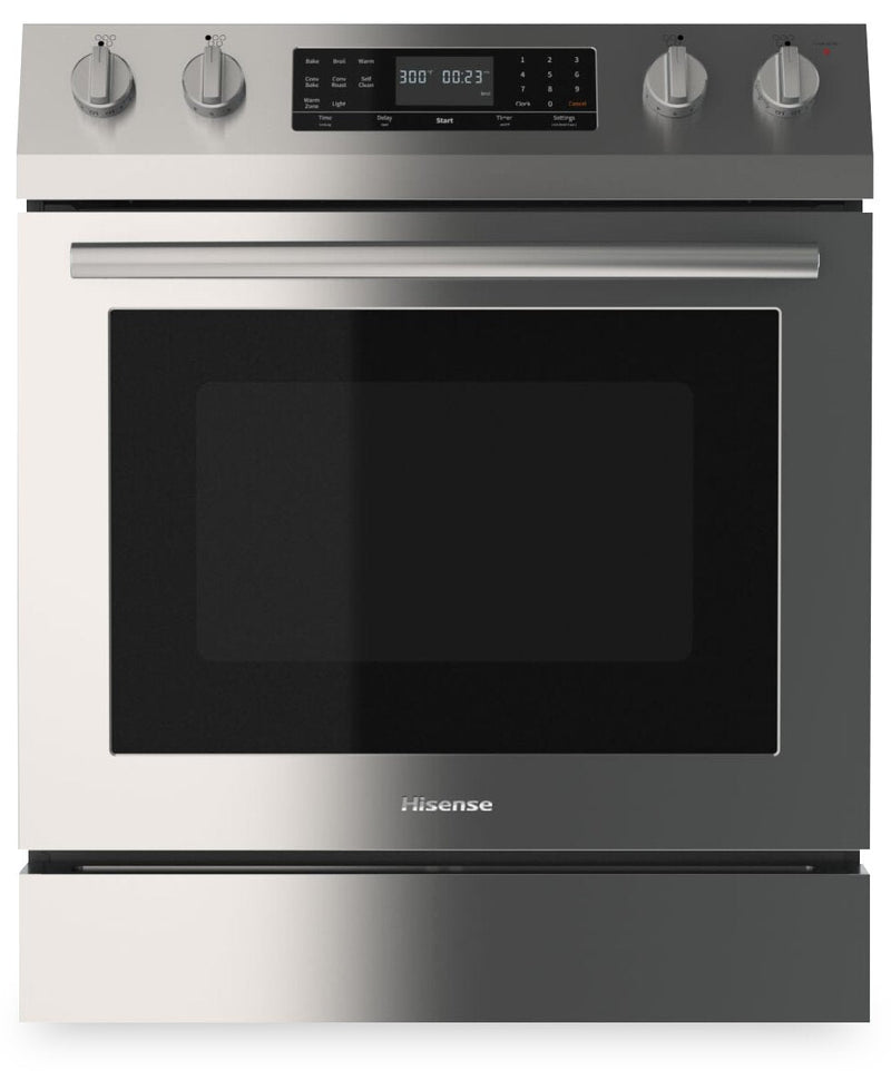 Hisense 4.9 Cu. Ft. Front-Control Freestanding Electric Range - HER30F5CSS | Cuisinière électrique Hisense amovible de 4,9 pi3 avec commandes à l’avant - HER30F5CSS | HER30F5S