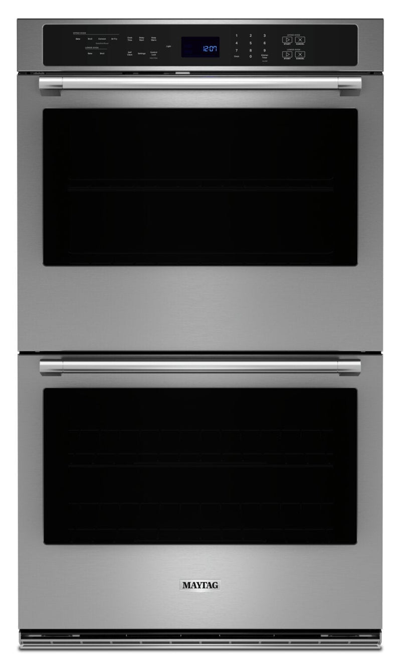 Maytag 8.6 Cu. Ft. Double Wall Oven with Air Fry and Basket - MOED6027LZ | Four mural double Maytag de 8,6 pi3 avec friture à air et panier - MOED6027LZ | MOED602Z