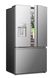 Hisense 22.4 Cu. Ft. Counter-Depth French-Door Refrigerator - RF225C3CSEI | Réfrigérateur Hisense de 22,4 pi³ à portes françaises de profondeur comptoir - RF225C3CSEI | RF22C3CS