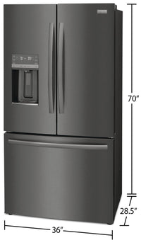 Frigidaire Gallery 22.6 Cu. Ft. Counter-Depth French-Door Refrigerator - GRFC2353AD | Réfrigérateur Frigidaire Gallery de 22,6 pi³ à portes françaises de profondeur comptoir - GRFC2353AD | GRFC235D