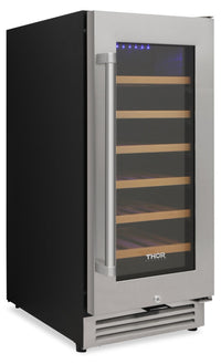 Thor Kitchen 33 Bottle Built-In/Freestanding Wine Cooler - TWC1501-SS | Refroidisseur à vin encastré ou amovible Thor Kitchen de 33 bouteilles - TWC1501-SS | TWC1501S
