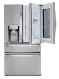 LG 23 Cu. Ft. French-Door Refrigerator with InstaView™ Door-in-Door® - LRMVC2306S - Refrigerator in PrintProof™ Stainless Steel