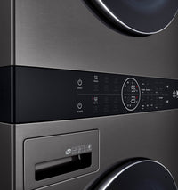 LG WashTower™ with 5.2 Cu. Ft. Washer and 7.2 Cu. Ft. Heat Pump Ventless Dryer - WKHC202HBA | Tour de lavage WashTowerMC de LG avec laveuse de 5,2 pi³ et sécheuse de 7,2 pi³ avec pompe à chaleur sans de conduit de ventilation - WKHC202HBA | WKHC202H