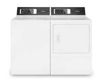 Huebsch 3.2 Cu. Ft. Top-Load Washer and 7 Cu. Ft. Electric Dryer - White | Laveuse à chargement par le haut de 3,2 pi3 et sécheuse électrique de 7 pi3 de Huebsch - blanches | HUTL7104
