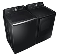 Samsung 5.2 Cu. Ft. Top-Load Washer and 7.4 Cu. Ft. Electric Dryer - Black | Laveuse à chargement par le haut de 5,2 pi³ et sécheuse électrique de 7,4 pi³ de Samsung - noires | SATL3400