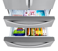 LG 26.9 Cu. Ft. 4-Door French-Door Refrigerator - LMWS27626S - Refrigerator in Smudge Resistant Stainless Steel