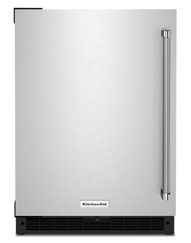 KitchenAid 5 Cu. Ft. Under-Counter Refrigerator with Left-Swing Door - KURL114KSB | Réfrigérateur sous le comptoir KitchenAid de 5 pi3 avec charnières à gauche - KURL114KSB | KURL114S