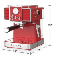 Galanz Retro Pump Espresso Machine - GLEC02RDRE14 | Machine à espresso rétro à pompe de Galanz - GLEC02RDRE14 | GLEC02RD