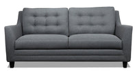 Novalee Linen-Look Fabric Sofa - Grey|Sofa Novalee en tissu d'apparence lin - gris|NOVAGYSF