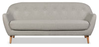 Calla Linen-Look Fabric Sofa - Light Grey|Sofa Calla en tissu d'apparence lin - gris pâle|CALLLGSF