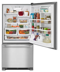 Maytag 22 Cu. Ft. Bottom-Mount Refrigerator – MBF2258FEZ - Refrigerator with Ice Maker in Stainless Steel