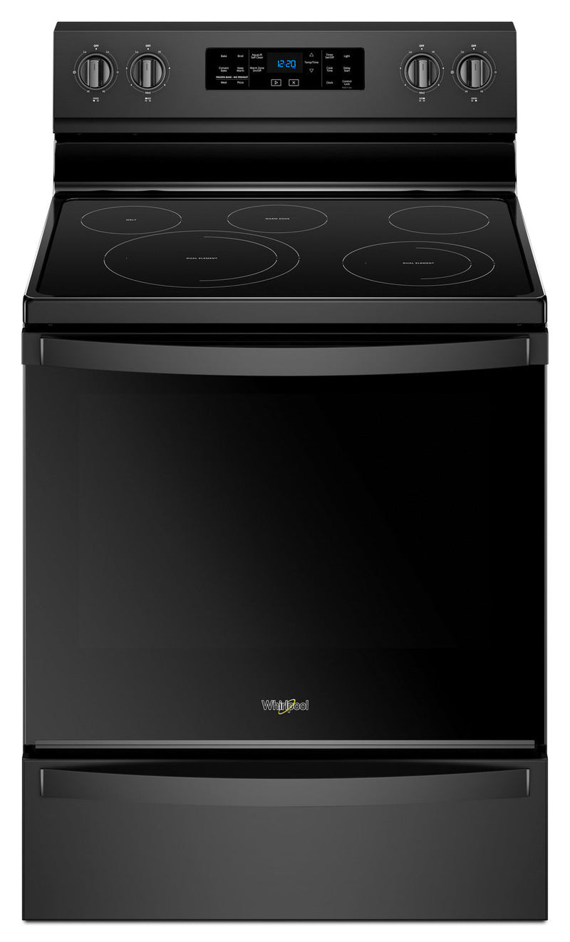 Whirlpool® 6.4 Cu. Ft. Freestanding Electric Range with Frozen Bake™ Technology - Electric Range in Black