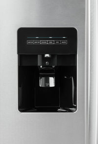 Amana 21 Cu. Ft. Side-By-Side Refrigerator with Dual Pad External Ice and Water Dispenser – ASI2175G - Refrigerator with Exterior Water/Ice Dispenser in Stainless Steel